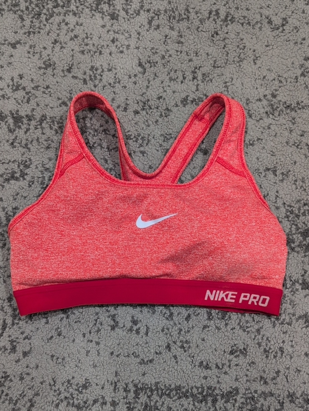 Nike Pro Women's Heather Red Racerback Sports Bra